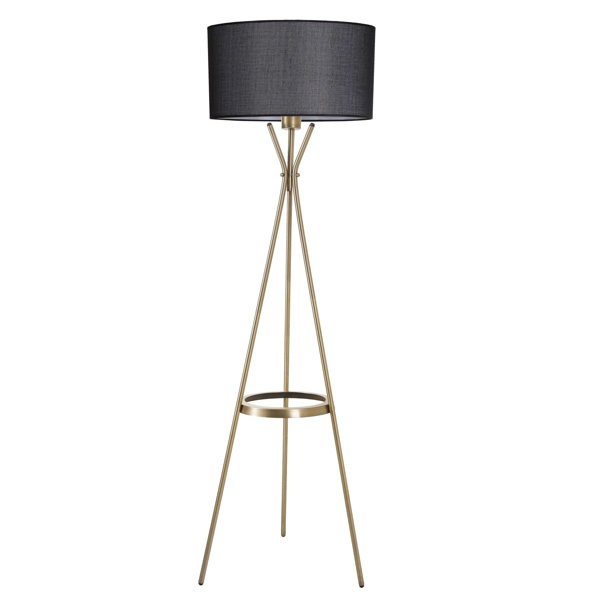 East Urban Home 64.96'' Black Tripod Floor Lamp Wayfair